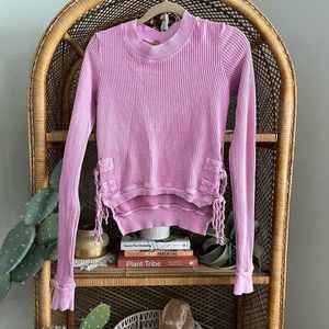 Free People One Long-Sleeve Knit Pullover Sweater Size XS